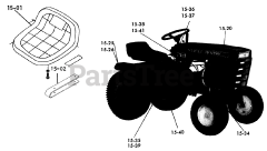 Toro 1-0141 (B-80) - Toro Lawn Tractor (1975)