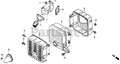 Honda GD320 QAAE (GPB) - Honda Engine, Made in Japan (SN: GPB-1000001 - GPB-1008896) MUFFLER