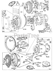 Briggs & Stratton 147432-0721-XX - Briggs & Stratton Horizontal Engine BlowerHsg,Rewind,Elec. Start