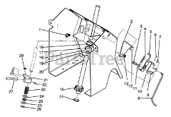 Toro 72041 (244-H) - Toro Yard Tractor (SN: 039000001 - 039999999) (1993) Steering Shaft And Indicator Assembly