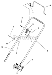 Lawn-Boy 10900 B - Lawn-Boy 48cm Walk-Behind Mower, Canada (SN: 006900001 - 006999999) (1996) HANDLE ASSEMBLY