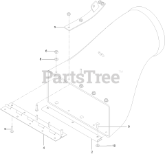 Exmark NVS740CKC42000 - Exmark 42" Navigator Front Mount Mower, Kohler CH740 (SN: 413950474 - 416150474) (Rev A) (2023) Discharge Tube Assembly