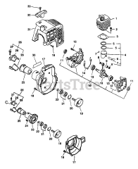 Echo SRM-2400 - Echo String Trimmer (Type 1) Crankcase, Engine, Fan Case