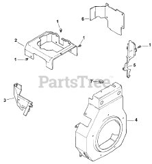 Toro 73428 (312-8) - Toro Garden Tractor (SN: 089000001 - 089000499) (1998) Blower Housing Baffles
