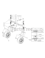Cub Cadet M54-KW (53AI8CT4050) - Cub Cadet 54" Tank Zero-Turn Mower, 25hp Kawasaki Front Caster Assembly