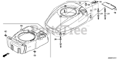 Honda GCV160 LA0 S3L (GJARA) - Honda Engine, Made in USA (SN: GJARA-1000001 - GJARA-9999999) FAN COVER (2)