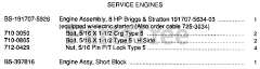 Cub Cadet 81 (0350003U) - Cub Cadet Lawn Tractor Service Engines