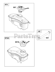 Briggs & Stratton 125P07-0011-F1 - Briggs & Stratton Vertical Engine Fuel Supply Group