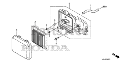 Honda F220 K1 AT2 (FAAJ) - Honda 21" Tiller, Made in Japan (SN: FAAJ-3800001 - FAAJ-3809999) AIR CLEANER