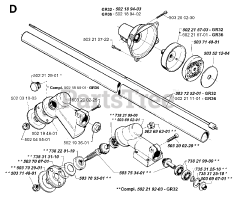 Jonsered GR 32 - Jonsered String Trimmer (1994-02) BEVEL GEAR SHAFT