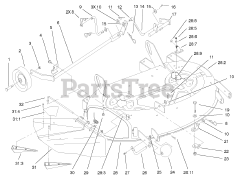 Toro 78218 - Toro 38" Side-Discharge Mower Deck for 260 Series Tractors (SN: 220000001 - 220999999) (2002)