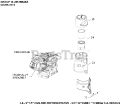 Kohler CH255-3174 - Kohler Command PRO Twin Engine, Basic Version, 5.5hp, 4kW 10 Air Intake