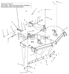 Gravely 991121 (Pro-Turn 160) - Gravely Pro-Turn 60" Zero-Turn Mower (SN: 050000 & Above) Deck And Mounting Arms, 60" Deck