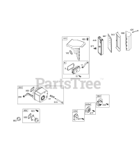 Briggs & Stratton 250412-1071-E1 - Briggs & Stratton Horizontal Engine Air Cleaner, Muffler