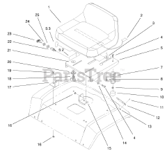 Toro 72115 (270-H) - Toro Lawn & Garden Tractor (SN: 099000001 - 099999999) (1999) Seat Assembly