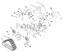 Ariens 921317 - Ariens Deluxe 24" Track Snow Blower (SN: 000101 - 094999) Track And Axles