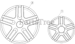 Brute 12A-B2A3778 - Brute Walk-Behind Mower (2016) Hubcaps