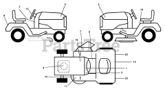 Husqvarna GTH 250 (954140104-B) - Husqvarna Garden Tractor (2000-03) Decals