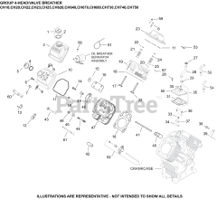 Kohler CH640-3261 - Kohler Command PRO Engine, Basic Version, 20.5hp, 15.3kW 04 CylinderHead/Breather
