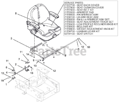 Gravely 991121 (Pro-Turn 160) - Gravely Pro-Turn 60" Zero-Turn Mower (SN: 050000 & Above) Seat Assembly