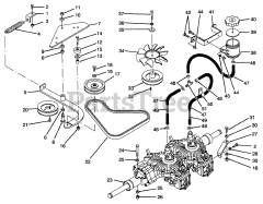 Toro 74041 (616-Z) - Toro Zero-Turn Mower, Drive Unit Only (SN: 039000001 - 039999999) (1993)