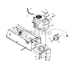 MTD 135G679H000 - MTD Lawn Tractor (1995) Engine Mounting/Muffler