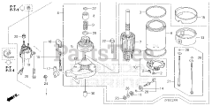 Honda BF15 DK0 SHSA (BALJ) - Honda Outboard Engine, Made in Japan (SN: BALJ-1400001 - BALJ-9999999) STARTER MOTOR