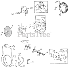 Cub Cadet 1100 (2050590U) - Cub Cadet Garden Tractor Flywheel Magneto &amp; Points