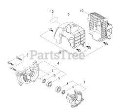 Shindaiwa F 222 - Shindaiwa String Trimmer Engine Cover / Muffler Cover / Crankcase