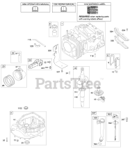 Briggs & Stratton 12R512-0114-B1 - Briggs & Stratton Vertical Engine Camshaft, Crankshaft, Cylinder, Engine Sump, Lubrication, Piston Group