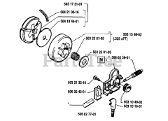 Husqvarna 40 - Husqvarna Chainsaw (1991-06) Clutch Assembly