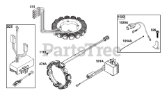 Briggs & Stratton 613477-4231-J1 - Briggs & Stratton Horizontal Engine Alternator Group