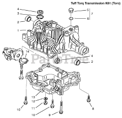 Toro 72115 (270-H) - Toro Lawn & Garden Tractor (SN: 099000001 - 099999999) (1999) Transaxle Case