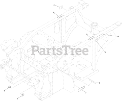 Toro 74312 (8000) - Toro 48" Z Master Zero-Turn Mower (SN: 400000000 - 402079999) Frame and Decal Assembly No. 116-7482