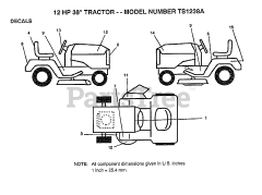 Electrolux/AYP TS 1238 A - Electrolux/AYP Lawn Tractor (1993)