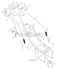 Murray 627809x54D - Murray 27" Snow Thrower (2003) Handle Assembly