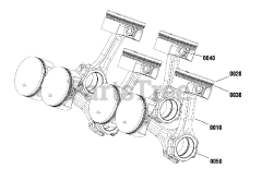 Briggs & Stratton 080016-00 - Briggs & Stratton 125kW Home Standby Generator Engine Service Parts - Piston &amp; Rod