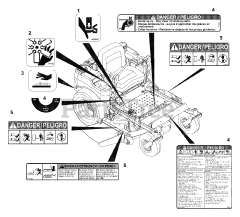 Ariens 992062 (2552 XL) - Ariens Zoom 52" Zero-Turn Mower, 25hp Kohler (SN: 004000 & Above) Decals (Part 1)