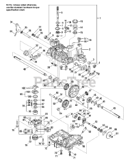 Massey Ferguson 2514 H (1693348) - Massey Ferguson 38" Lawn Tractor, 14hp Transmission SERVICE PARTS - Tuff Torq K56A (1720615)