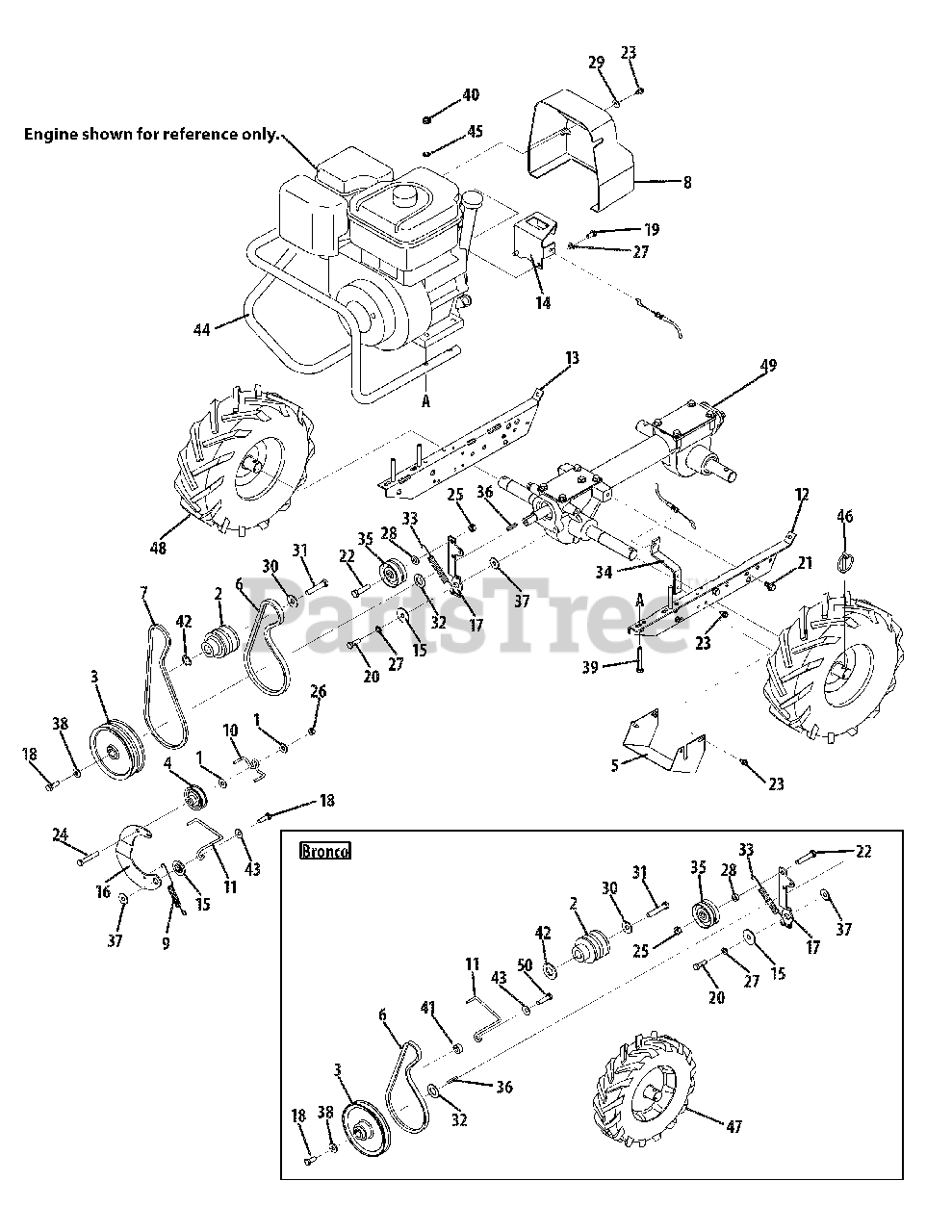 TroyBilt 21A65M1011 TroyBilt Super Bronco CRT RearTine Tiller