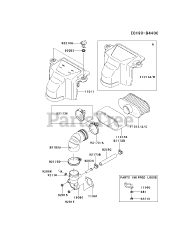 Kawasaki FS691V-AS14 - Kawasaki Engine AIR-FILTER/MUFFLER