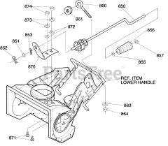 Murray 620301x54NC - Murray 20" Snow Thrower (2004) Chute Rod Assembly