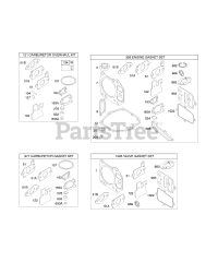 Briggs & Stratton 124602-0118-E1 - Briggs & Stratton Vertical Engine Kits/Gasket Sets