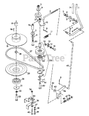 Gravely 988041 - Gravely Pro Walk-Behind Mower Power Unit, 16hp Briggs & Stratton (SN: 000101 & Above) PTO CLUTCH LINKAGE