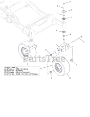 Ariens 991326 - Ariens Apex 52" Zero-Turn Mower, 23hp Kawasaki FR, Side-Discharge (SN: 135000 - 199999) Front Caster Wheels