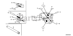 Honda GX240 UT1 LX2 (GCATT) - Honda Engine, Made in Thailand (SN: GCATT-1000001 - GCATT-9999999) LABEL + TOOL