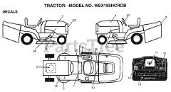Weed Eater WEX 155HCRD B - Weed Eater Lawn Tractor Parts