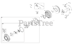 Briggs & Stratton 356447-0629-B5 - Briggs & Stratton Horizontal Engine Flywheel, Ignition, and Starter Group