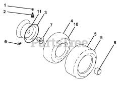 Husqvarna YTH 2146 XP (960430029-00) - Husqvarna 46" Yard Tractor (2006-12) Wheels And Tires