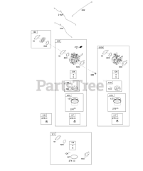 Briggs & Stratton 121Q02-0129-F1 - Briggs & Stratton Vertical Engine Carburetor, Carburetor Overhaul Kit